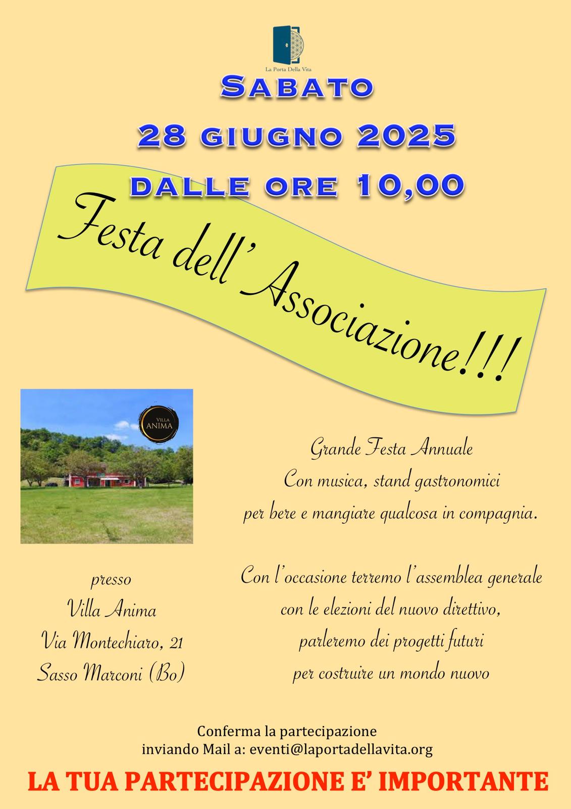 festa annuale associazione e assemblea generale